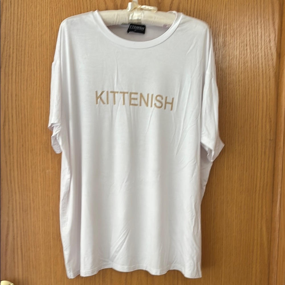 Kittenish White T-Shirt